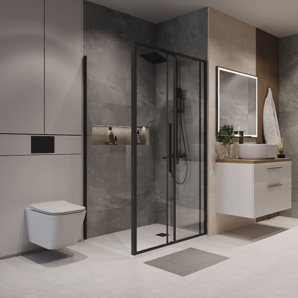 Душевое ограждение Niagara Nova NG-84-14AB-A90B-34 (140*90*195) прямоугольник, двери раздвижные