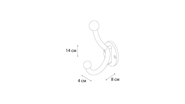 Крючок двойной Fixsen Hotel FX-31005A