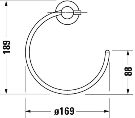 Полотенцедержатель Duravit D-Code кольцо 0099211000