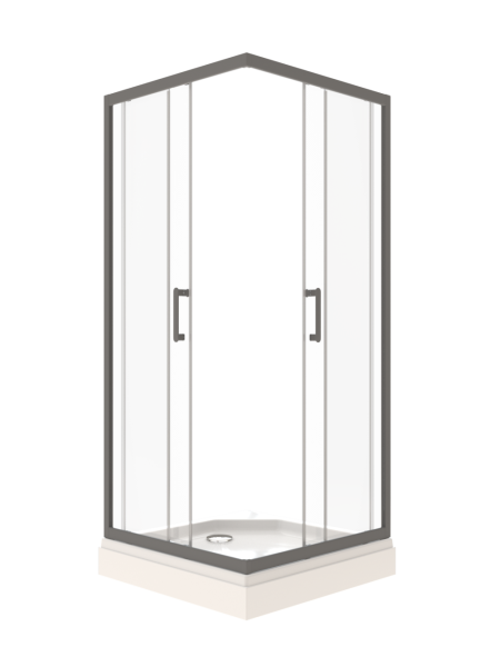 Душевое ограждение Triton pro Фикс-Графит 90х90