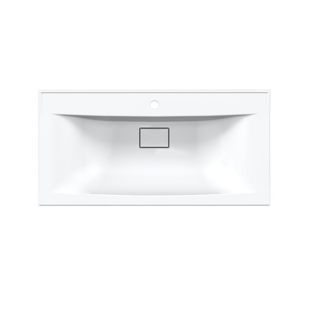 Тумба Vincea Mia 900 подвесная, 2 выкатных ящика soft close, G.White с умывальником VCB-3M900W из искусственного камня, цвет белый