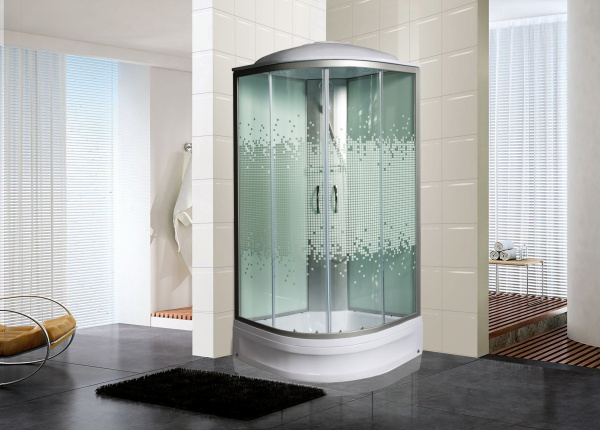 Душевая кабина Мономах 90/24 С МЗ, 900х900х2100, полукруг