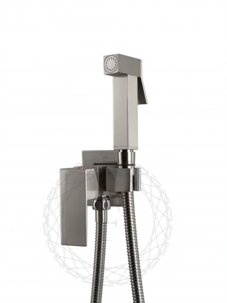 Смеситель встраиваемый с гигиеническим душем FILARETE Fing FL101 Никель