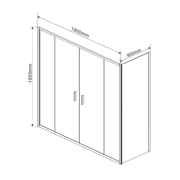Душевой уголок Vincea Garda VSR-1G29018CH, 1800*900, хром, стекло шиншилла