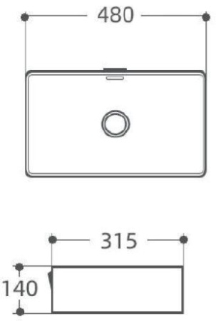 Раковина Aquanet Perfect-2-MB 48 черный матовый