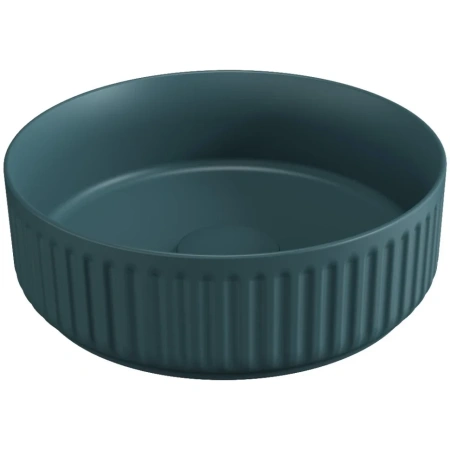 Раковина накладная ISVEA Infinity Ion круглая 36см, цвет изумрудный матовый 10NF66036SV-2P
