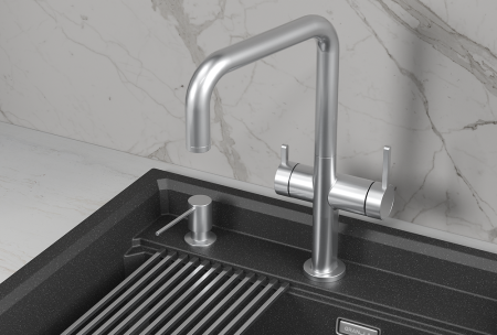 Смеситель для кухни Granula Kitchen Space 8275 нержавеющая сталь, подключение к фильтру