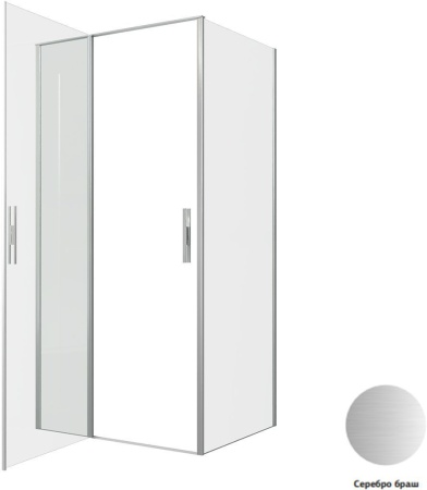 Душевой уголок Allen Brau Priority 100x80 3.31029.BA + 3.31041.BA серебро браш