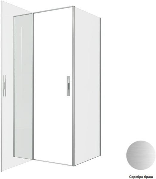 Душевой уголок Allen Brau Priority 100x80 3.31029.BA + 3.31041.BA серебро браш