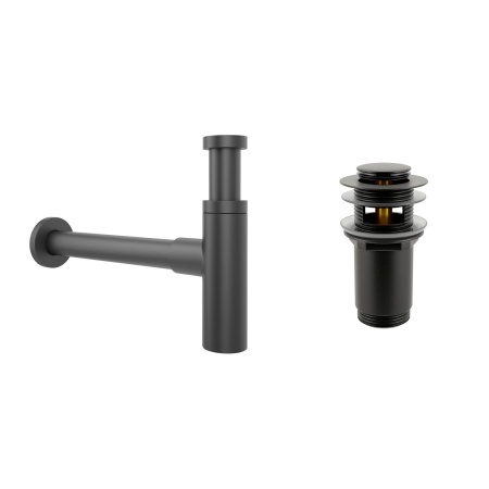 Комплект 3 в 1 Lavinia Boho Bathroom Sink 21520578: врезная фарфоровая раковина 60 см, металлический сифон, донный клапан