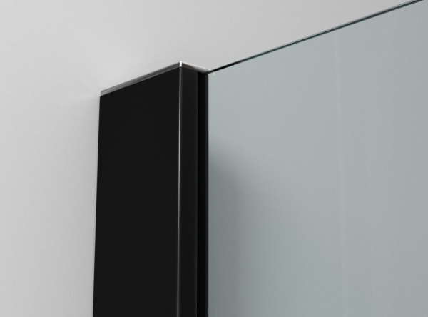 Душевая перегородка Ambassador Walk-in 15031111, свободный вход, профиль черный, 110 см