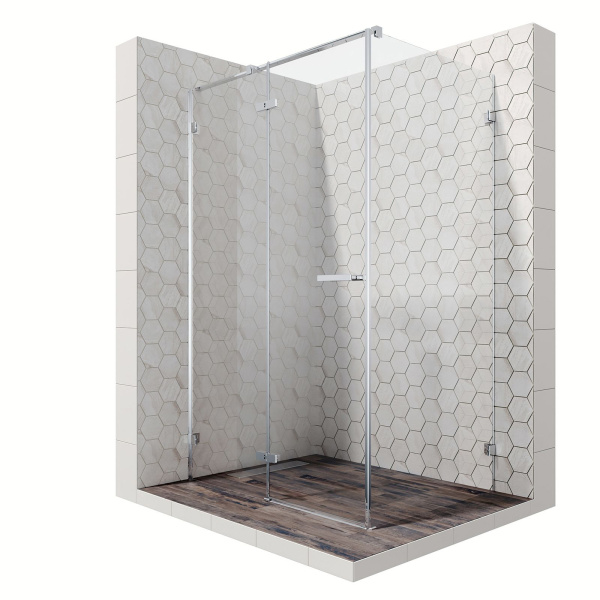 Душевой уголок Ambassador Abner 10011104L-ST3, прямоугольный, линейный трап, 120х90