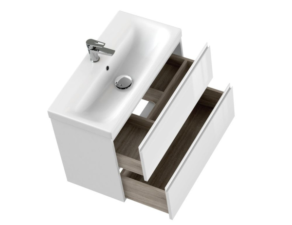 Тумба под раковину подвесная Cersanit MODUO 80 для MODUO SLIM 80 узкая белый, 64126