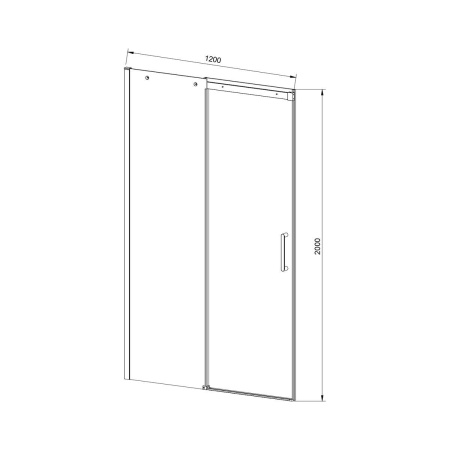 Душевая дверь Vincea Dice VDS-4D120CLB, 1200, черный, стекло прозрачное