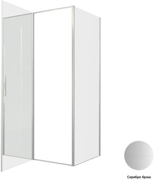 Душевой уголок Allen Brau Priority 120x80 3.31032.BA + 3.31041.BA серебро браш