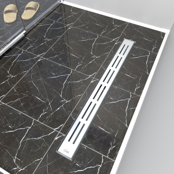 Комплект водоотводящий желоб DP20-700 из нержавеющей стали + Декор. решетка DG20-700 70СМ