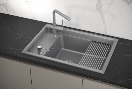 Мойка для кухни Granula Kitchen Space 7305 алюминиум, 73х51 см, прямоугольная