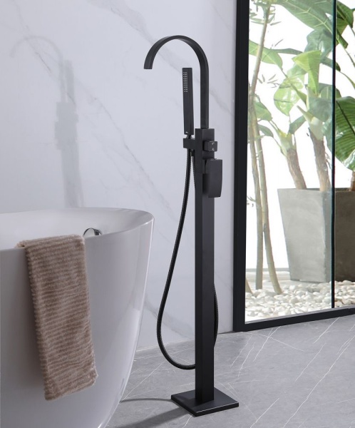 Смеситель ABBER Wasserfall AF8615B напольный, Черный