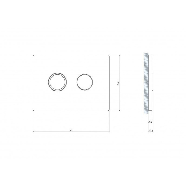 Кнопка Cersanit ACCENTO CIRCLE для AQUA 50 пневматическая пластик хром глянцевый, P-BU-ACN-CIR/Cg