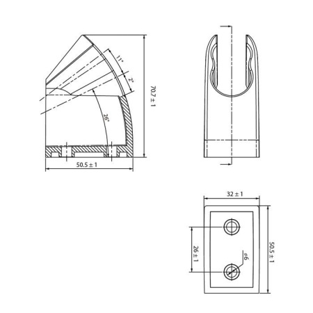 Держатель для лейки бронза IDDIS 060BP00I53