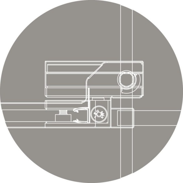 Душевая дверь в нишу CEZARES SLIDER-B-1-90/100-GRIGIO-NERO