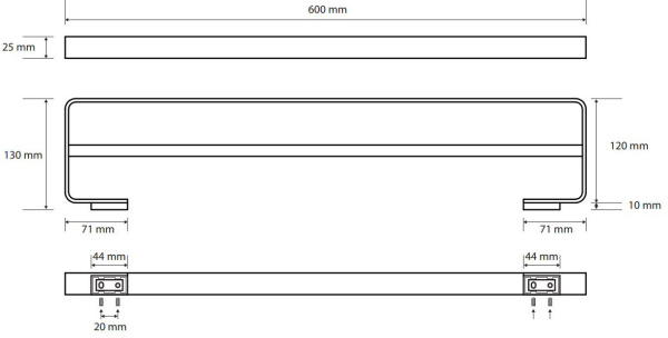 Держатель для полотенец Bemeta Solo 139104052 (60 см)