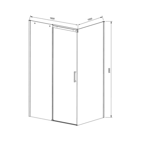 Душевой уголок Vincea Dice VSR-4D1016CL, 1600*1000, хром, стекло прозрачное