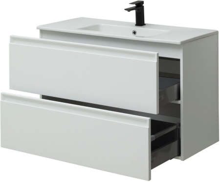 Тумба с раковиной Allen Brau Eclipse 100 1.E1003.WM белый матовый