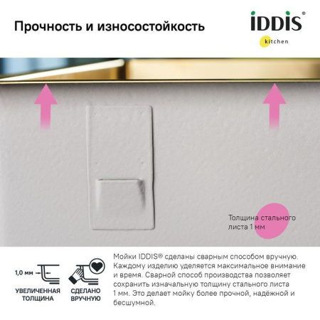 Мойка IDDIS 210х440 Edifice EDI21B0i77