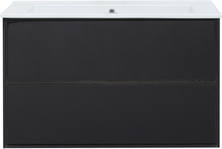 Тумба под раковину Aquanet Милан 105 черный глянец