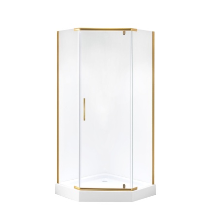 Душевое ограждение Niagara Nova NG-6405-08 GOLD 90x90x190 трапеция, дверь распашная