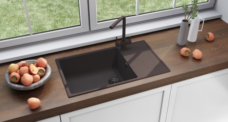 Кухонная мойка Ulgran Quartz Prima 860-06, трюфель