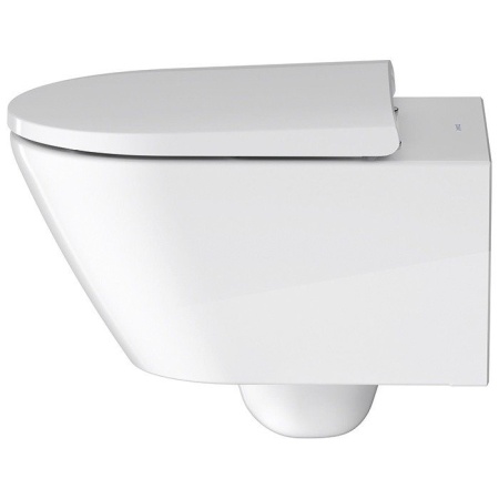 Duravit D-Neo Унитаз подвесной 37x54 см, безободковый, в комплекте с сиденьем, цвет: белый 45770900A1 (2577090000+0021690000)