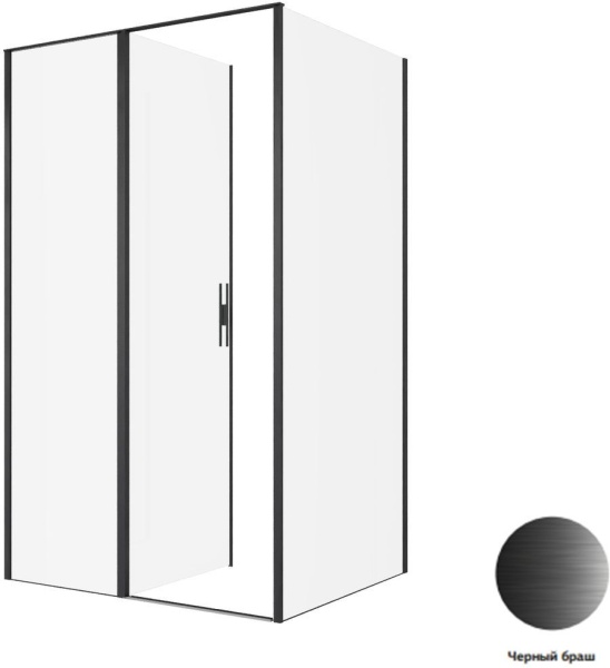 Душевой уголок Allen Brau Priority 120x80 3.31033.BBA + 3.31042.BBA черный браш