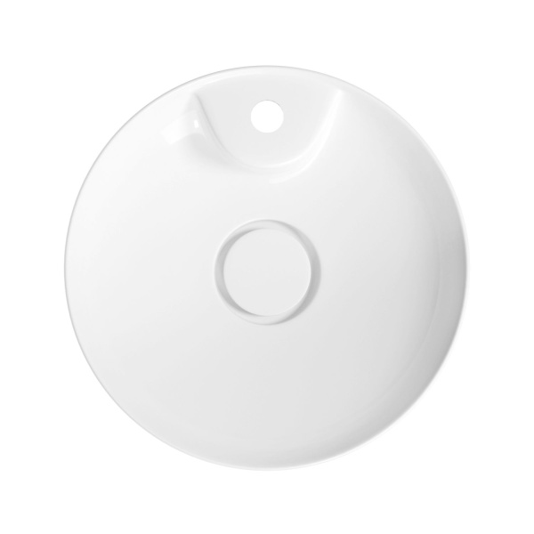 Раковина для ванной Wellsee Chalice Perfection 201001180 в наборе 3 в 1: круглая раковина белого глянцевого цвета, сифон, выпуск в цвете матовый белый