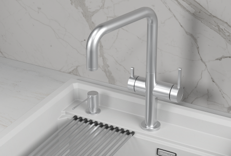 Смеситель для кухни Granula Kitchen Space 8275 нержавеющая сталь, подключение к фильтру