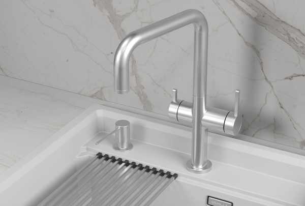 Смеситель для кухни Granula Kitchen Space 8275 нержавеющая сталь, подключение к фильтру