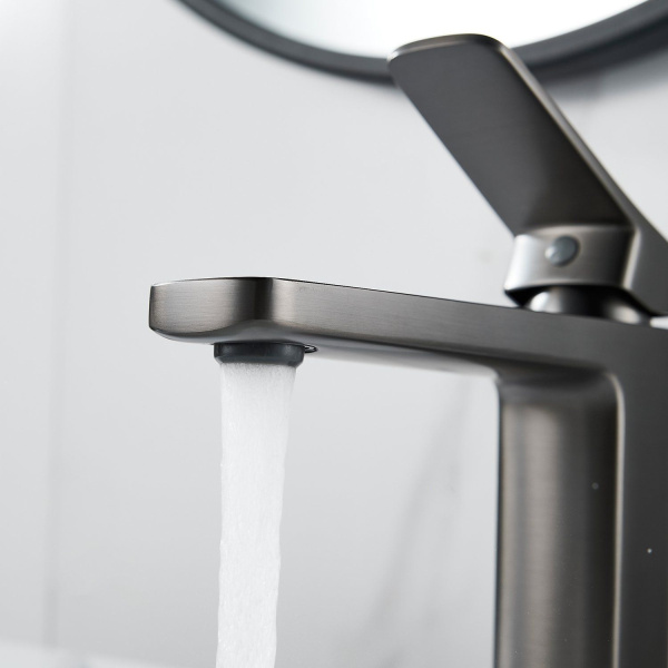 Смеситель для раковины Shevanik S9901T, оружейная сталь