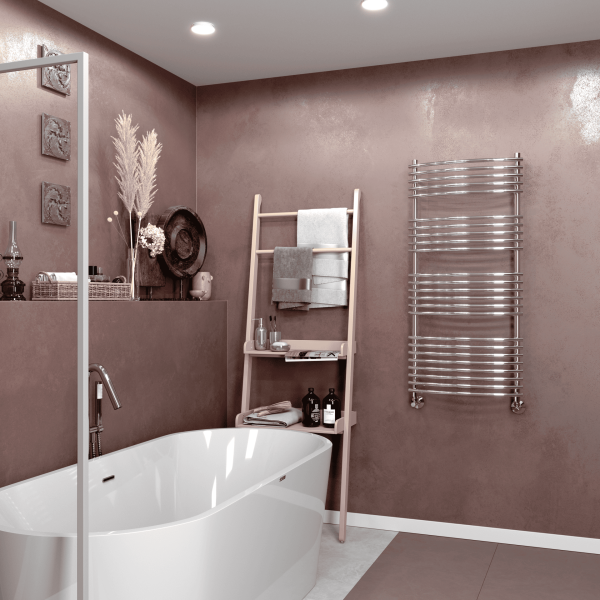 Полотенцесушитель водяной TERMINUS Марио П24 500х1200 в комплекте с вентилями 3/4 на 1/2