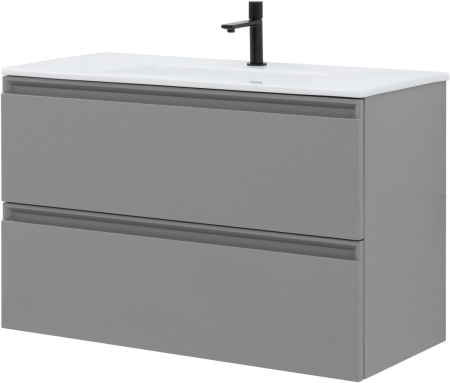 Тумба с раковиной Allen Brau Eclipse 100 1.E1003.PGM платина матовый