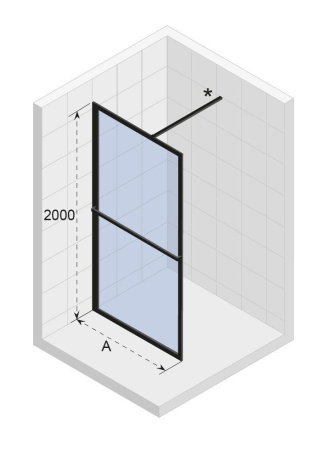 Душевая перегородка Riho Lucid GD400 140 GD414W000 белый матовый