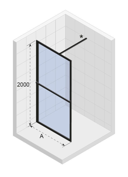 Душевая перегородка Riho Lucid GD400 140 GD414W000 белый матовый