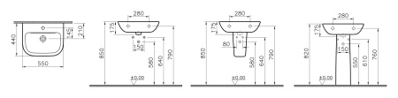 Раковина VitrA S20 5502B003-0001 55 см