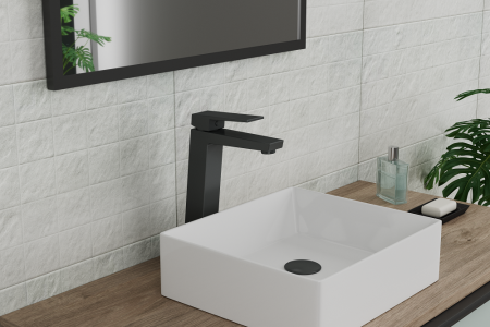 Смеситель для умывальника RUSH Thira TR3635-13Black высокий