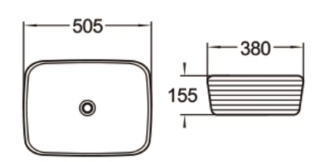 Раковина керамическая (накладная)  SantiLine SL-1060