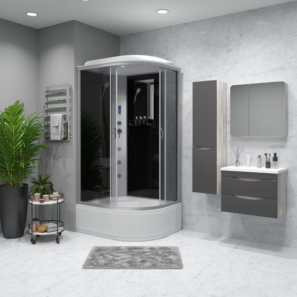 Душевая кабина Niagara Classic NG-2510-14LF 120х80х215, высокий поддон 40 см, стекло тонированное