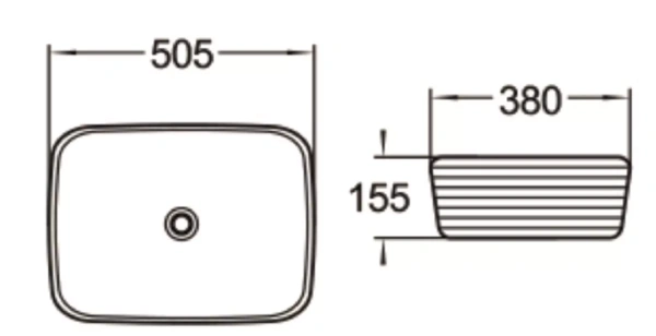 Раковина керамическая (накладная)  SantiLine SL-1060