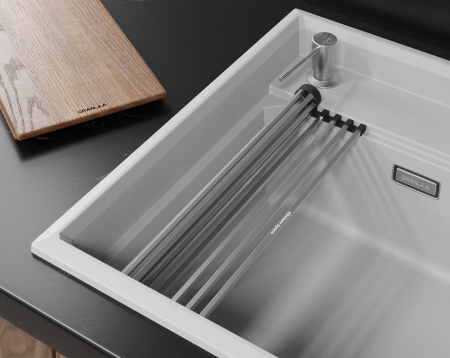 Мойка для кухни Granula Kitchen Space Rinzer 5807R арктик, 58х52 см, прямоугольная