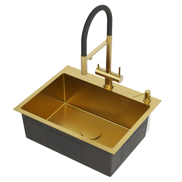 Кухонная мойка Roxen Simple 60 PVD (gold)