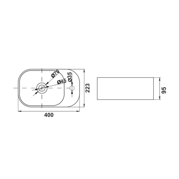 Раковина MELANA MLN-320325